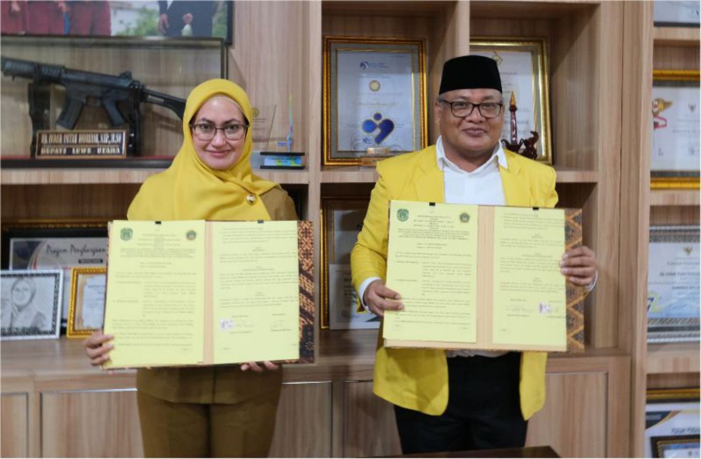 Universitas Cokroaminoto Palopo bersama Pemerintah Kabupaten Luwu Utara melakukan penandatanganan MMemorandum of Understanding (MoU) di kantor Bupati Lutra (Senin, 28/11/2022)